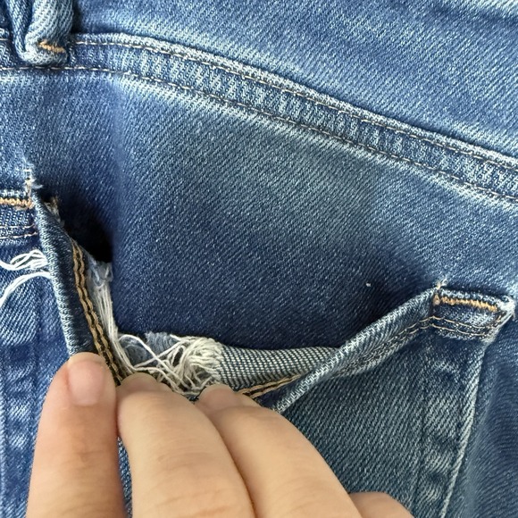 Good American Womens 12/31 Blue  Good Legs Jacked Step Hem Skinny Leg Jeans - Picture 6 of 11